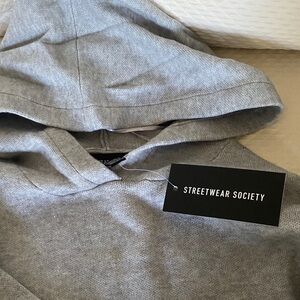Streetwear Society Heather Grey Crop Hoodie & Jogger set